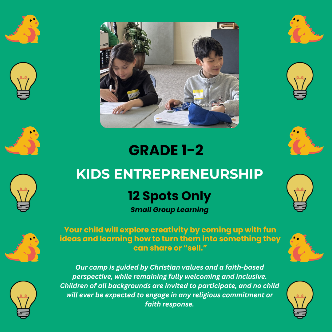 4 Days Kids Entrepreneurship [Grade 1-2] August 4-7, 2026