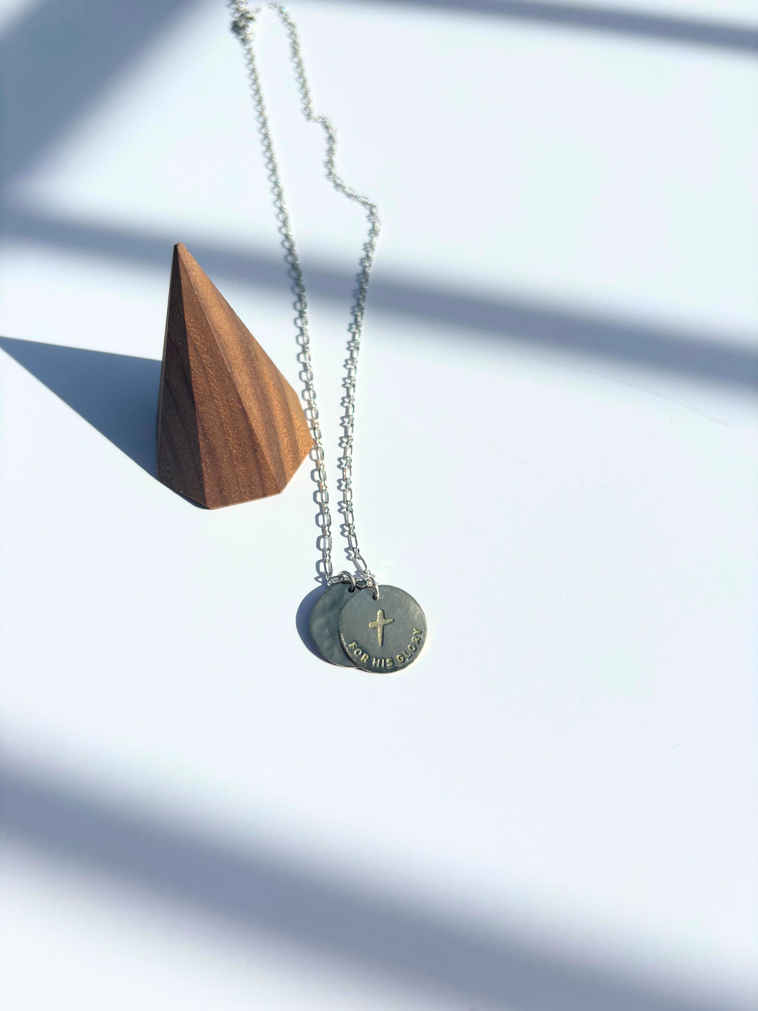 'For his Glory' Silver Necklace-Handmade