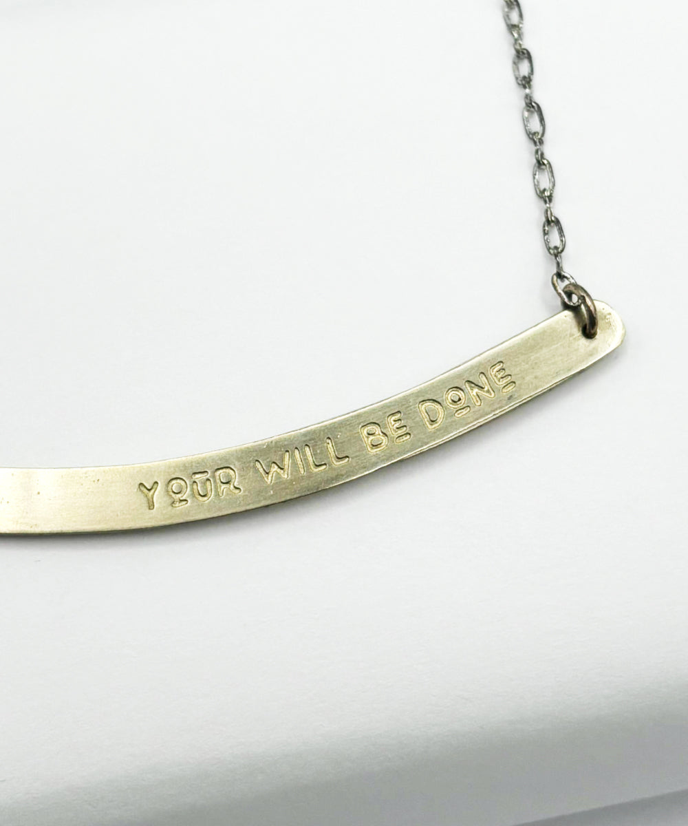 'Your Will be Done' Silver Necklace- Handmade